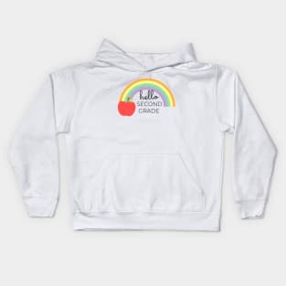 Hello Second Grade -1st day of school Kids Hoodie